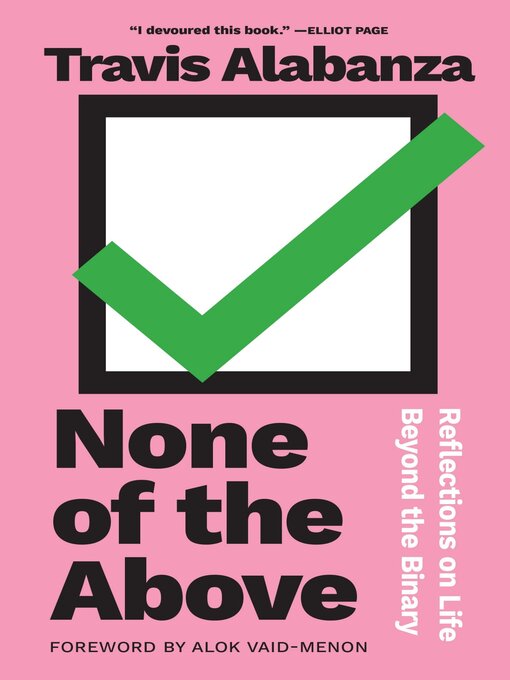 Title details for None of the Above by Travis Alabanza - Wait list